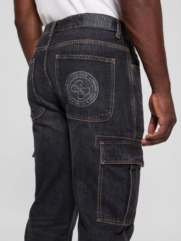 GUESS Jeans and Denim Eco Julianne Denim Cargo Pants Black 8211 Men
