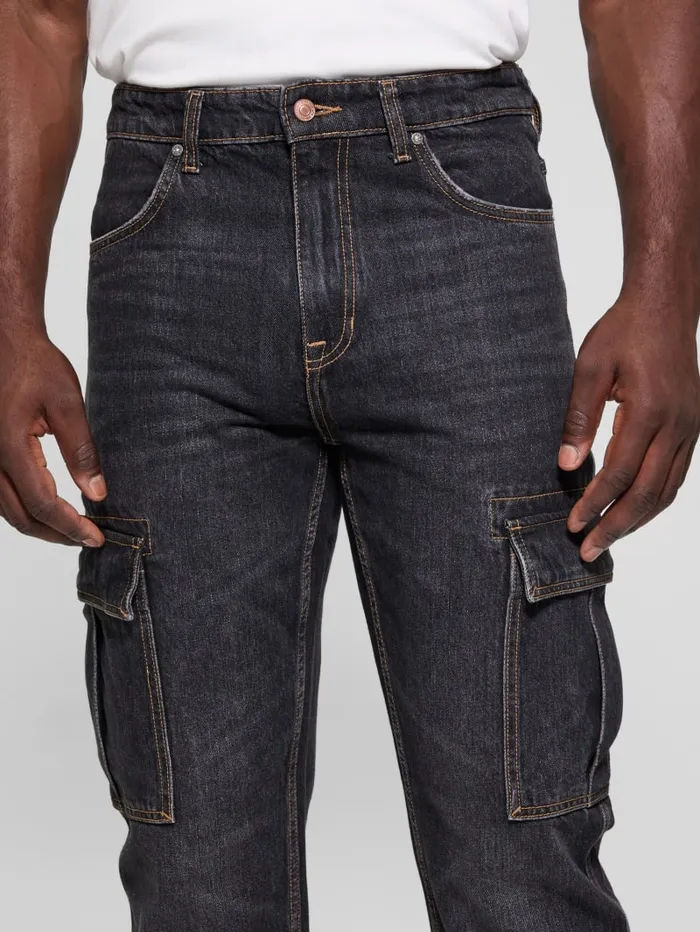 GUESS Jeans and Denim Eco Julianne Denim Cargo Pants Black 8211 Men