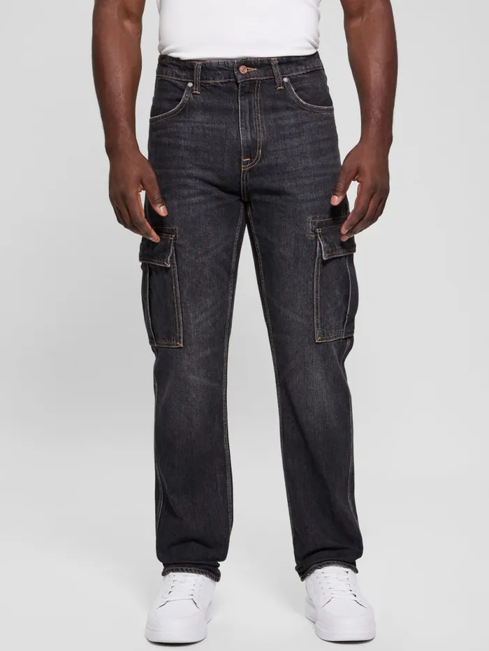 GUESS Jeans and Denim Eco Julianne Denim Cargo Pants Black 8211 Men