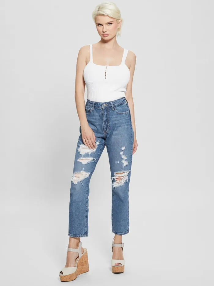 GUESS Jeans and Denim It Girl Distressed Jeans Blue 8211 Women