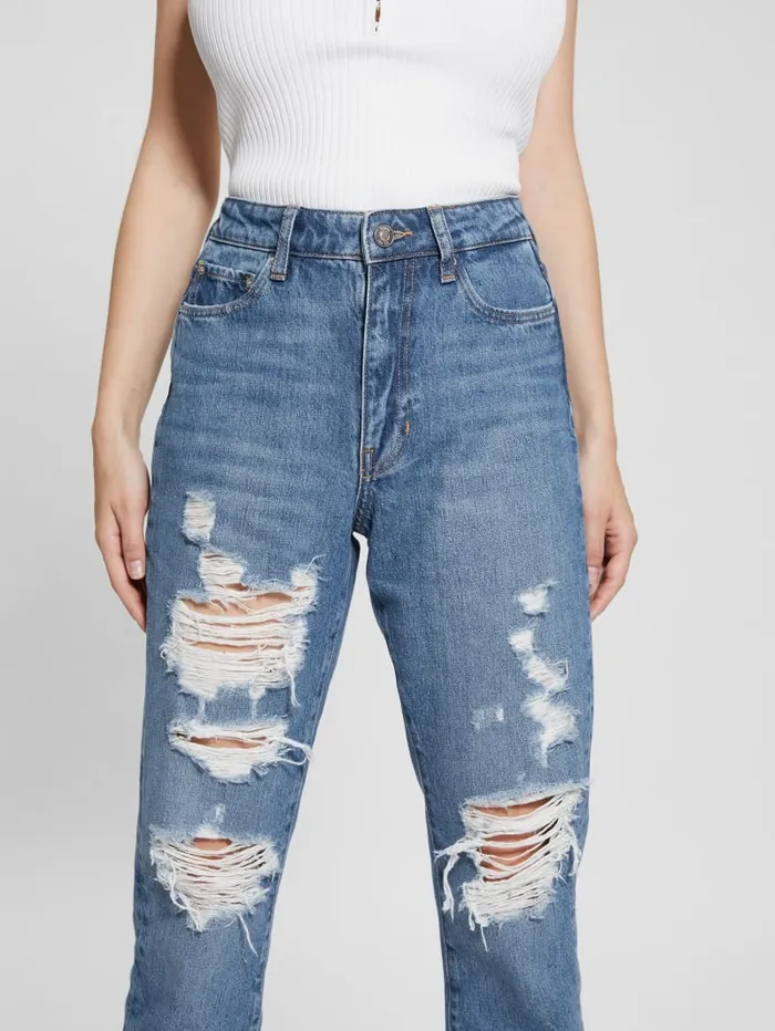 GUESS Jeans and Denim It Girl Distressed Jeans Blue 8211 Women