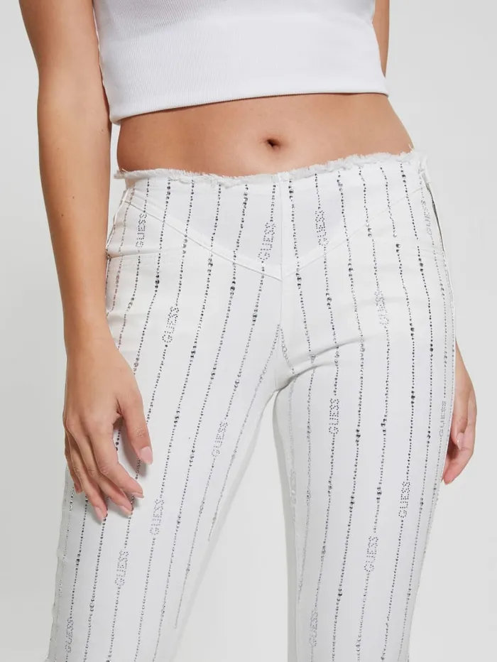 GUESS Jeans and Denim Joe Flare Denim Pants White 8211 Women