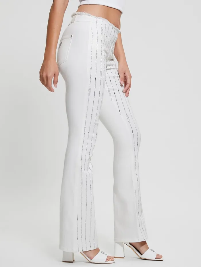 GUESS Jeans and Denim Joe Flare Denim Pants White 8211 Women