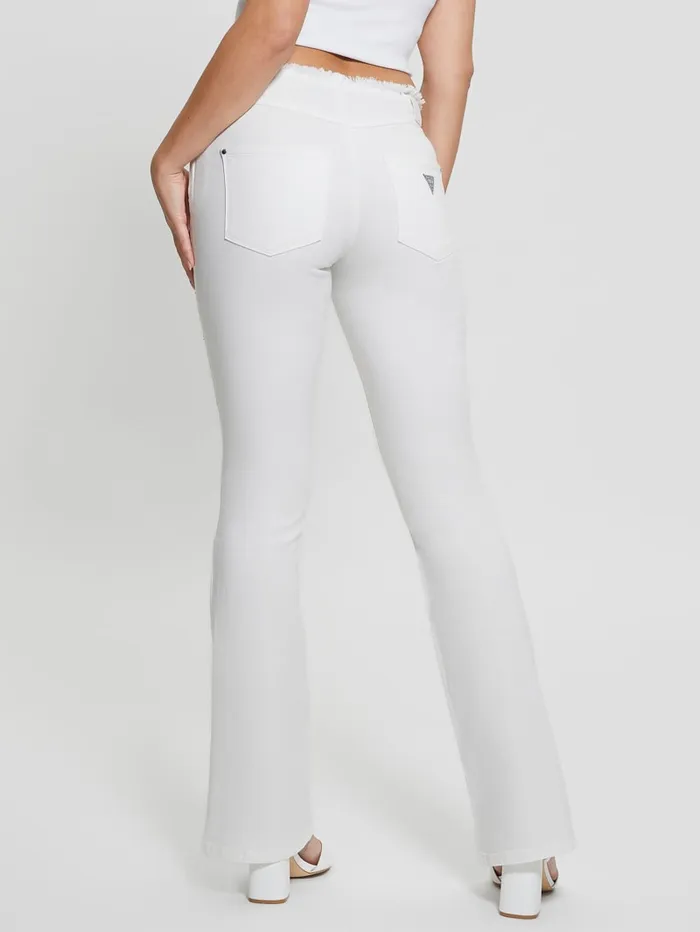 GUESS Jeans and Denim Joe Flare Denim Pants White 8211 Women