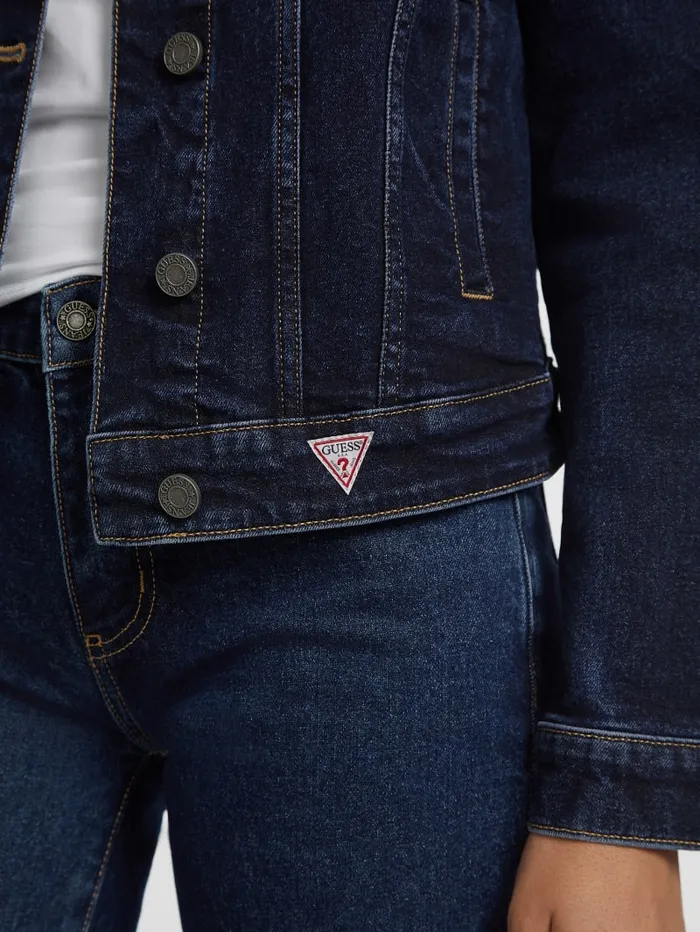 GUESS Jeans and Denim Slim Denim Trucker Jacket Blue 8211 Women