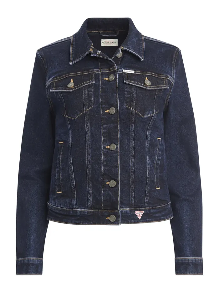 GUESS Jeans and Denim Slim Denim Trucker Jacket Blue 8211 Women