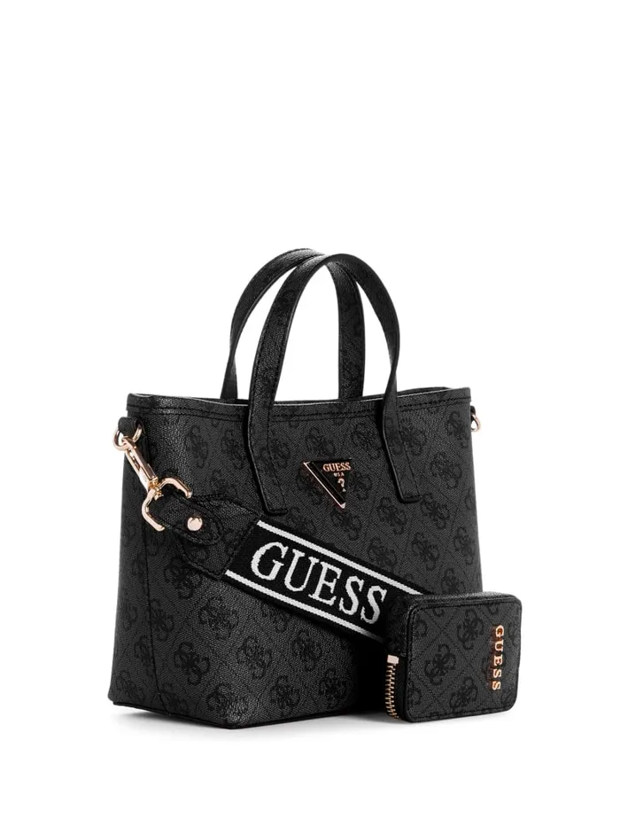 GUESS Logo Bags Latona Quattro G Mini Tote Set Black 8211 Unisex