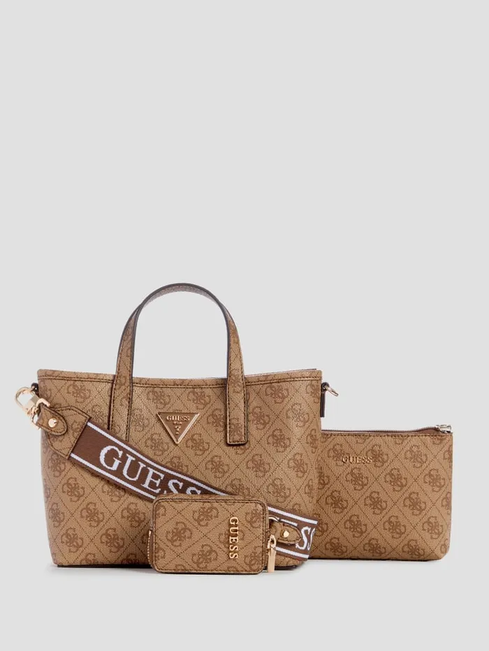 GUESS Logo Bags Latona Quattro G Mini Tote Set Black 8211 Unisex