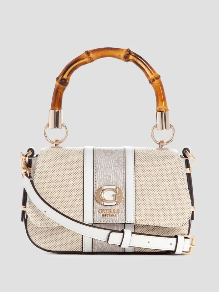 GUESS Sale Kerima Bamboo Mini Shoulder Bag Black 8211 Women
