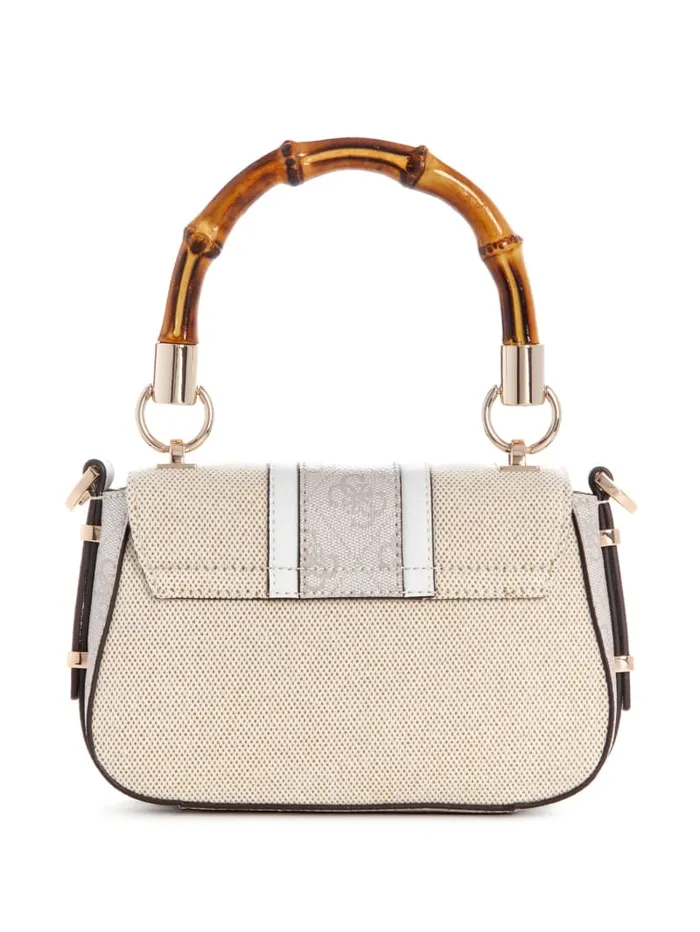 GUESS Sale Kerima Bamboo Mini Shoulder Bag Black 8211 Women