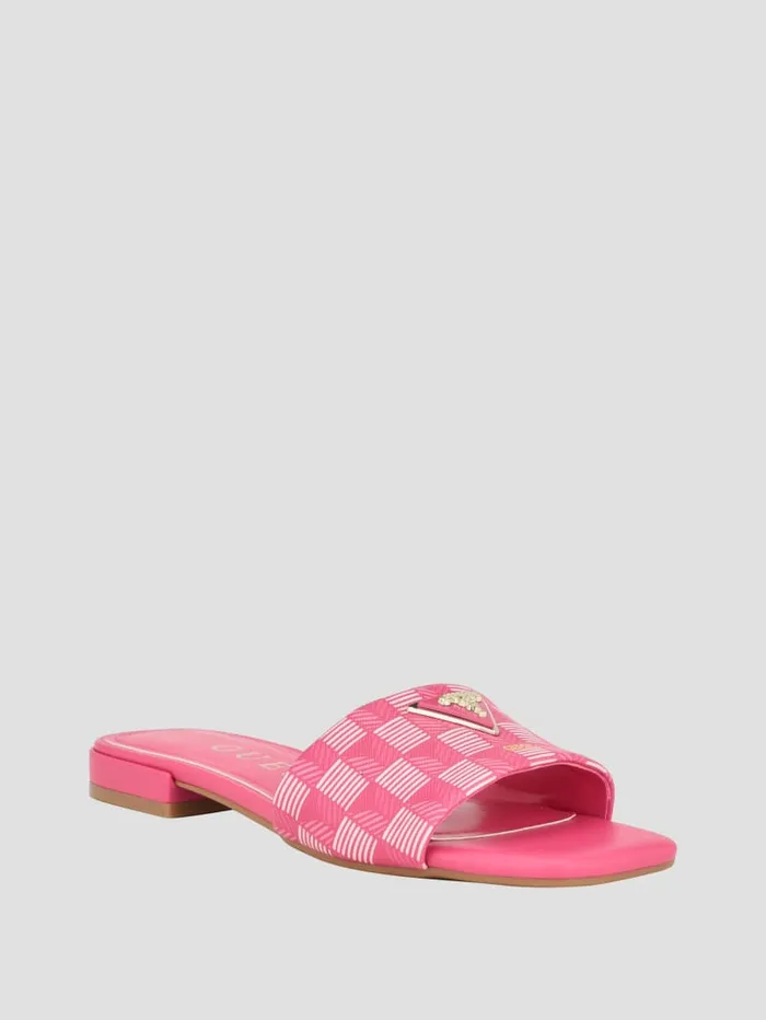 GUESS Sale Tamed Triangle Sandals Pink 8211 Women