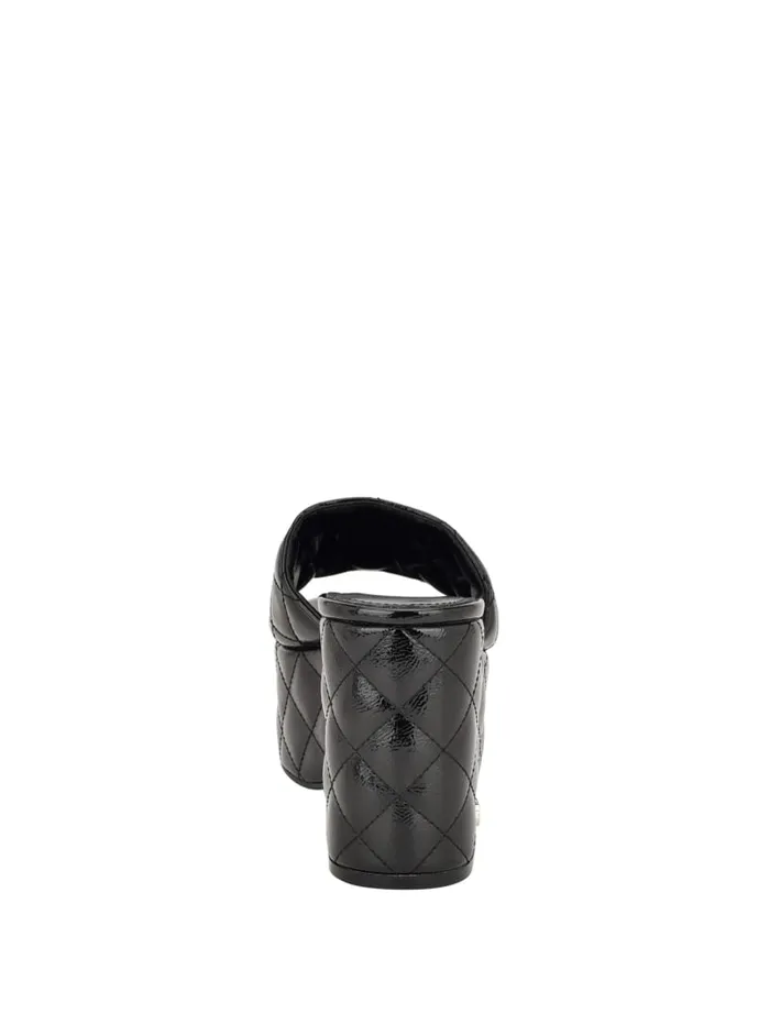 GUESS Sale Yanni Quilted Platform Mules Black 8211 Women
