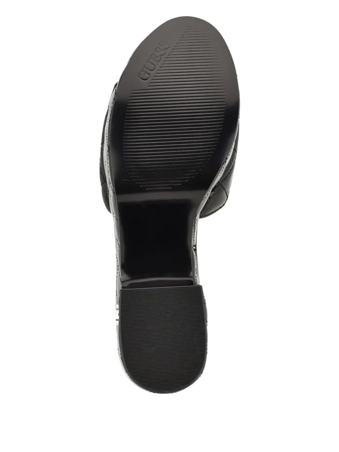 GUESS Sale Yanni Quilted Platform Mules Black 8211 Women