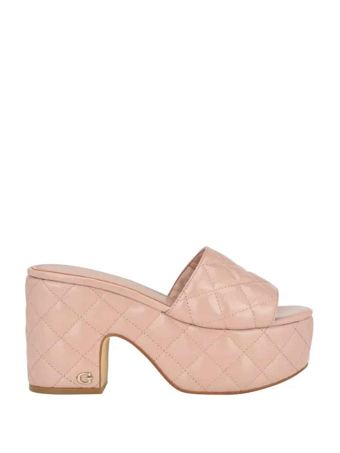 GUESS Sale Yanni Quilted Platform Mules Black 8211 Women