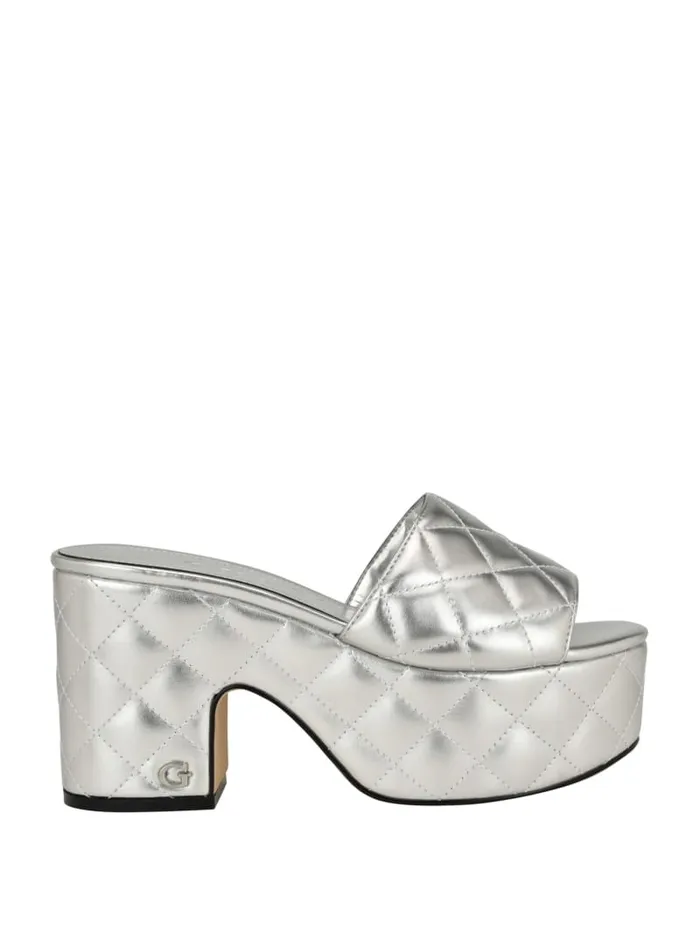 GUESS Sale Yanni Quilted Platform Mules Black 8211 Women