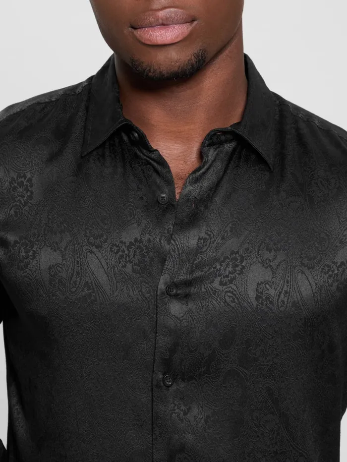 GUESS Shirts Bowery Paisley Shirt Black 8211 Men
