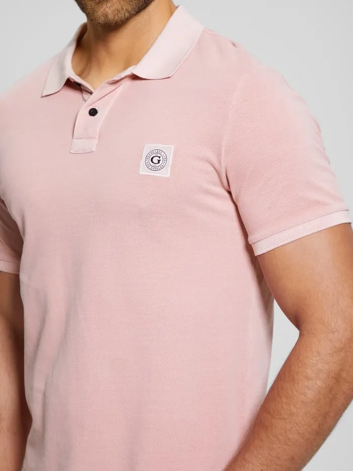 GUESS Shirts Eco Washed Polo Blue 8211 Men