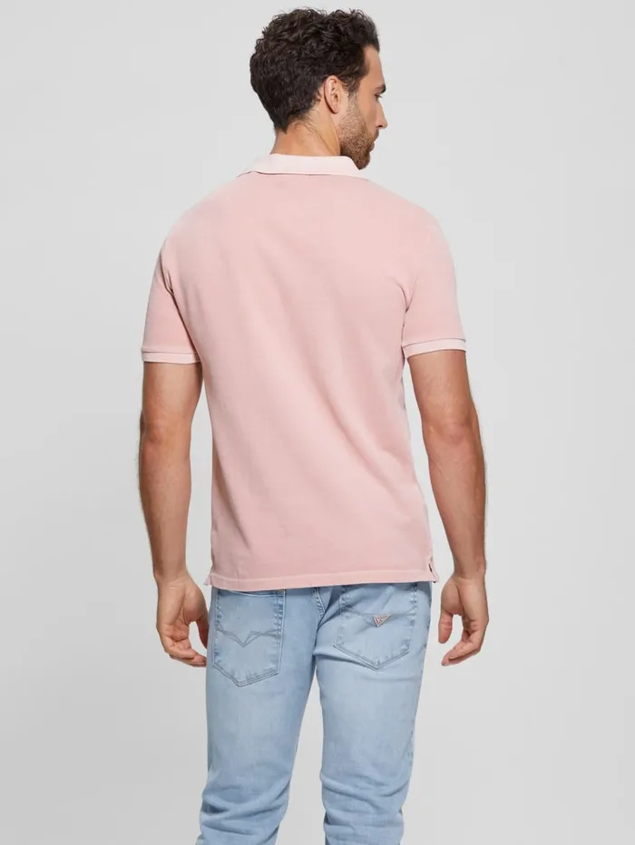 GUESS Shirts Eco Washed Polo Blue 8211 Men