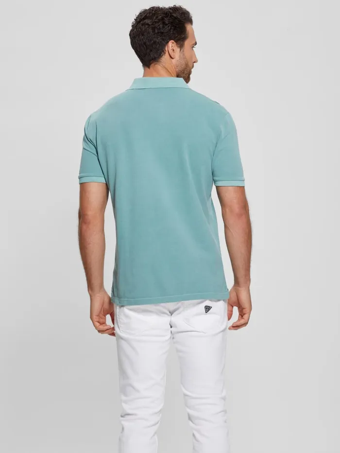 GUESS Shirts Eco Washed Polo Blue 8211 Men