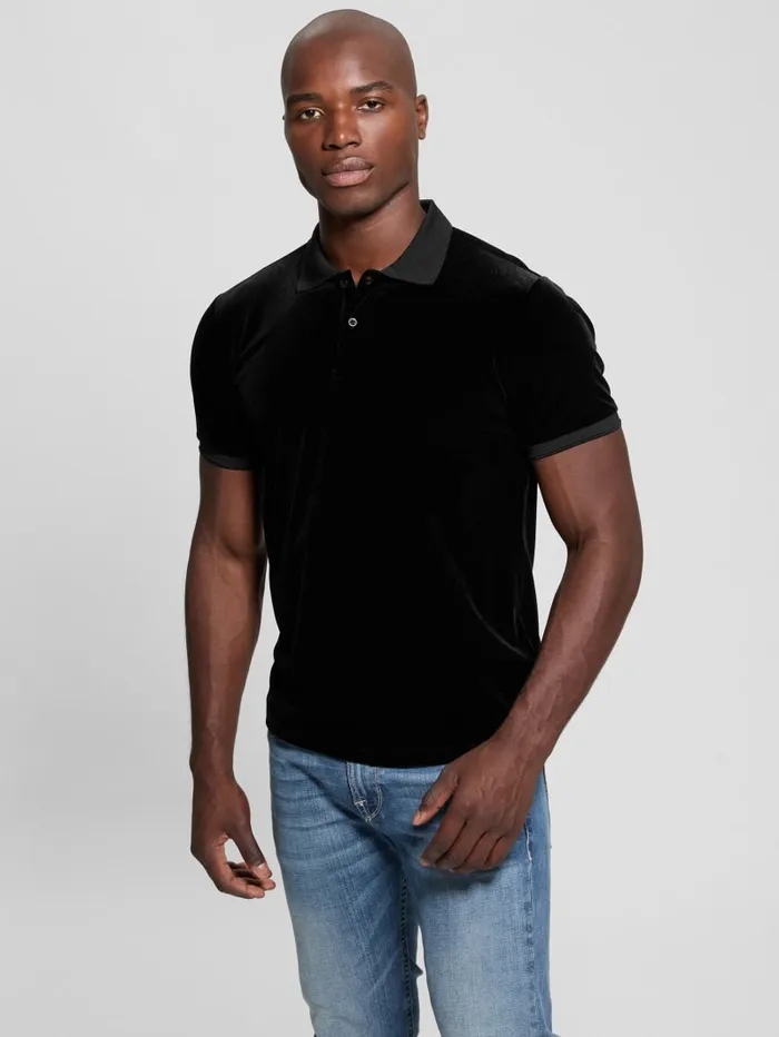 GUESS Shirts Rio Liquid Velvet Polo Red 8211 Men