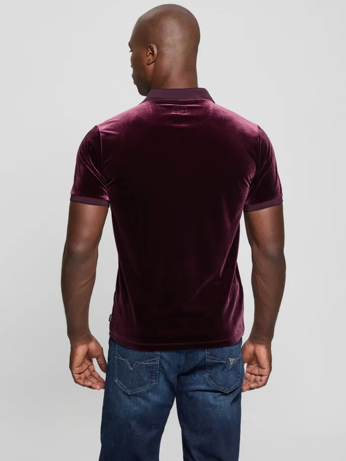 GUESS Shirts Rio Liquid Velvet Polo Red 8211 Men