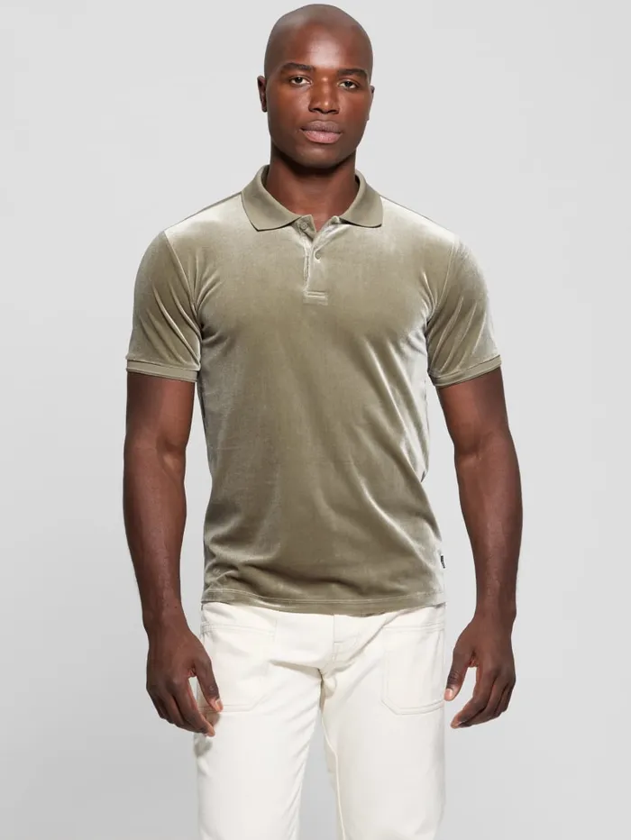 GUESS Shirts Rio Liquid Velvet Polo Red 8211 Men