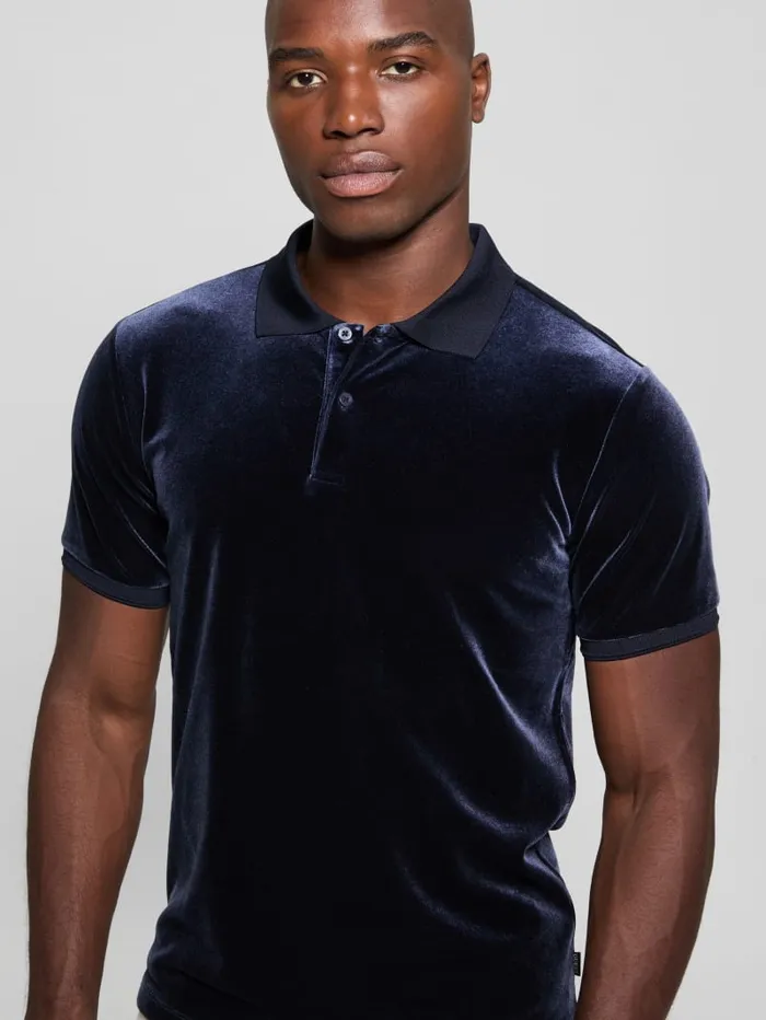 GUESS Shirts Rio Liquid Velvet Polo Red 8211 Men