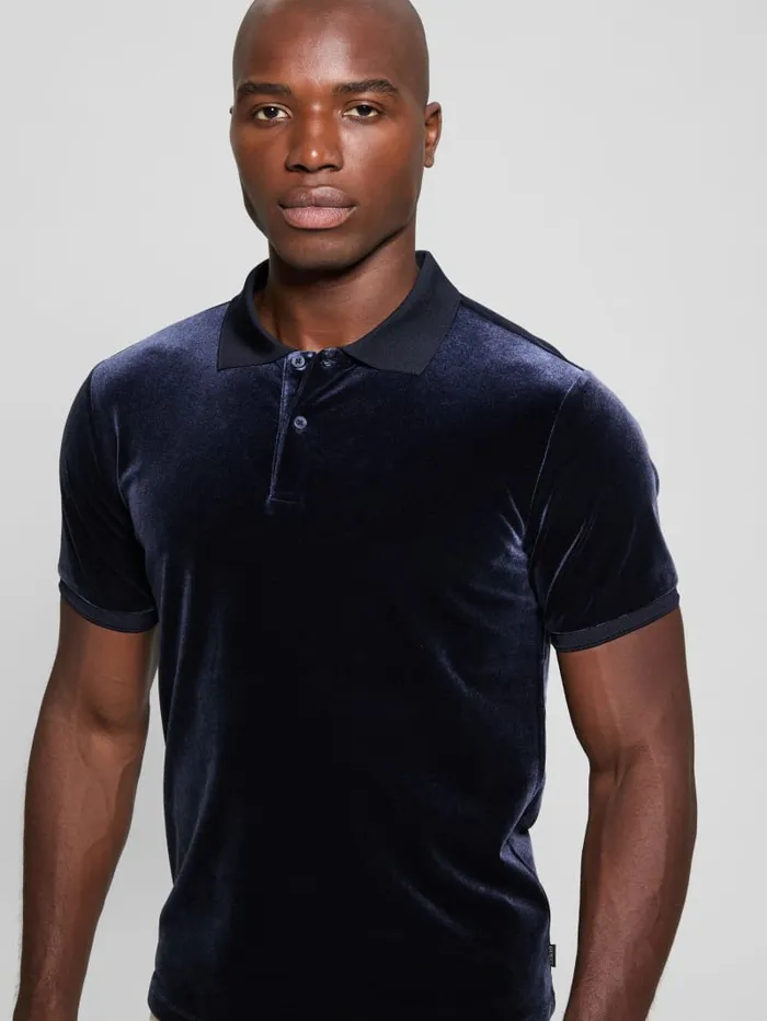 GUESS Shirts Rio Liquid Velvet Polo Red 8211 Men