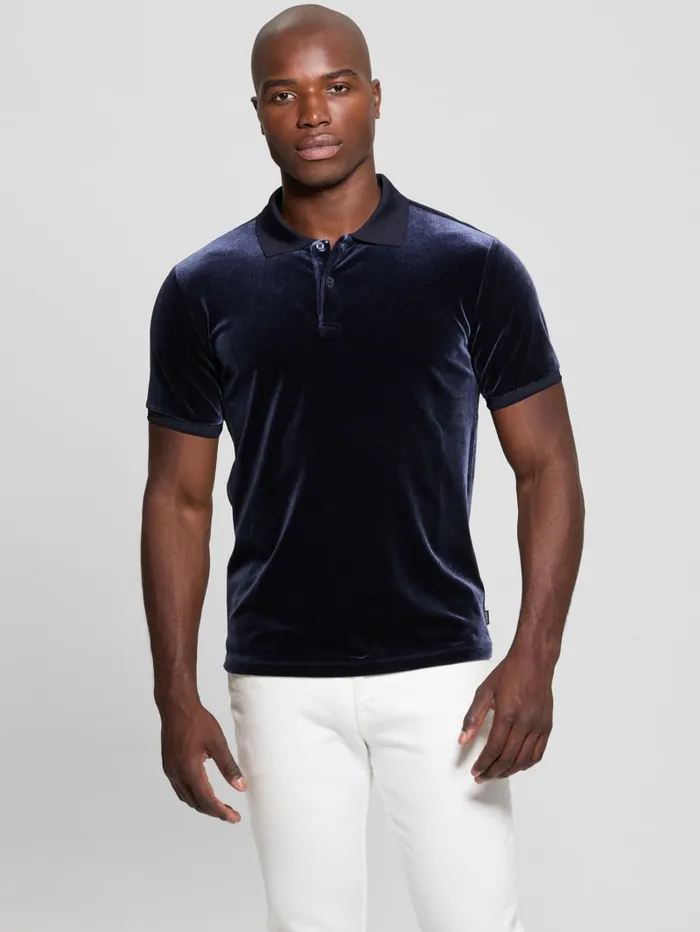 GUESS Shirts Rio Liquid Velvet Polo Red 8211 Men