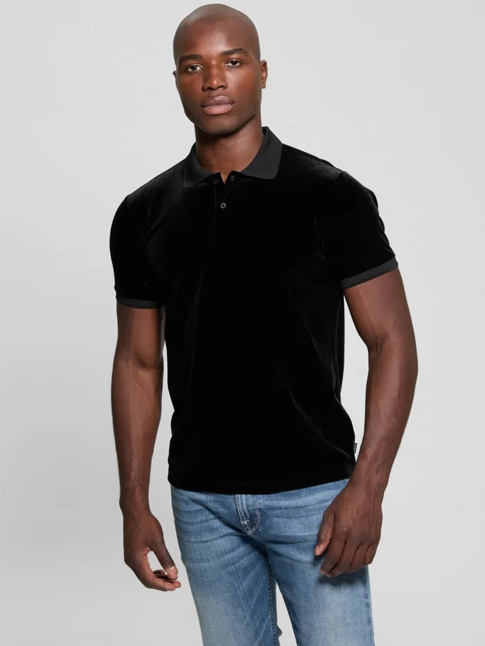 GUESS Shirts Rio Liquid Velvet Polo Red 8211 Men