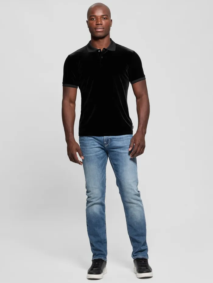 GUESS Shirts Rio Liquid Velvet Polo Red 8211 Men
