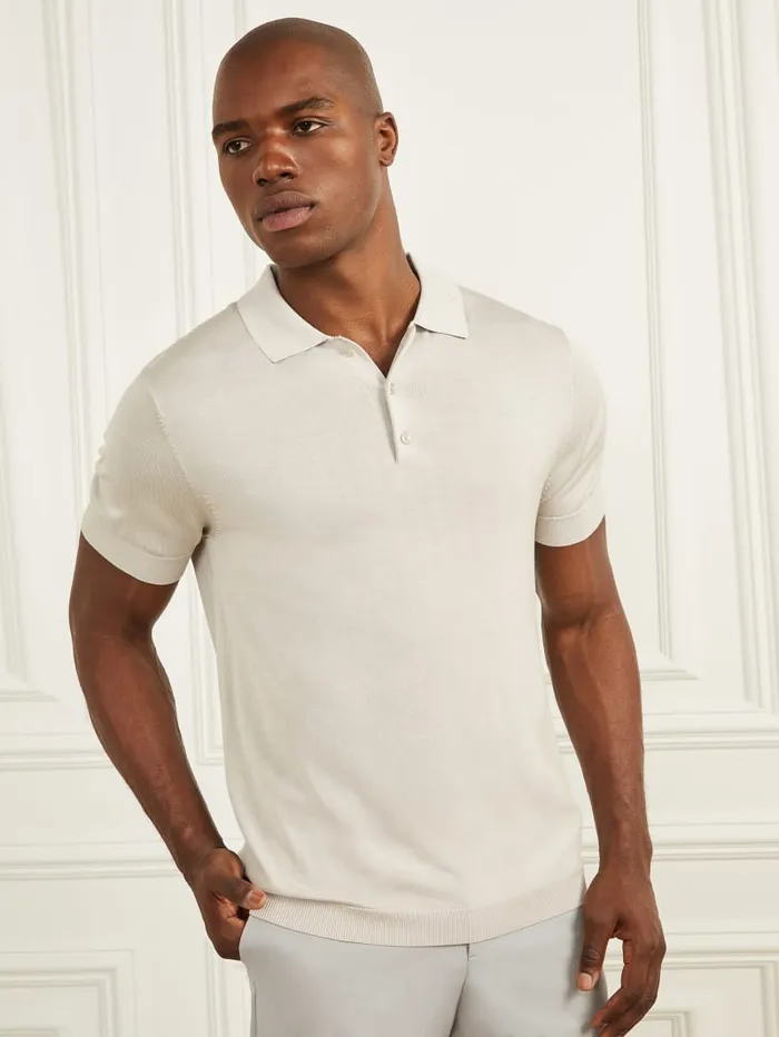 GUESS Shirts Silk Polo Grey 8211 Men
