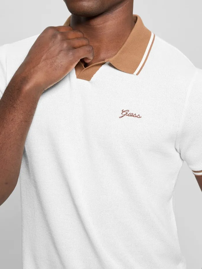 GUESS Shirts Weston Knit Polo White 8211 Men