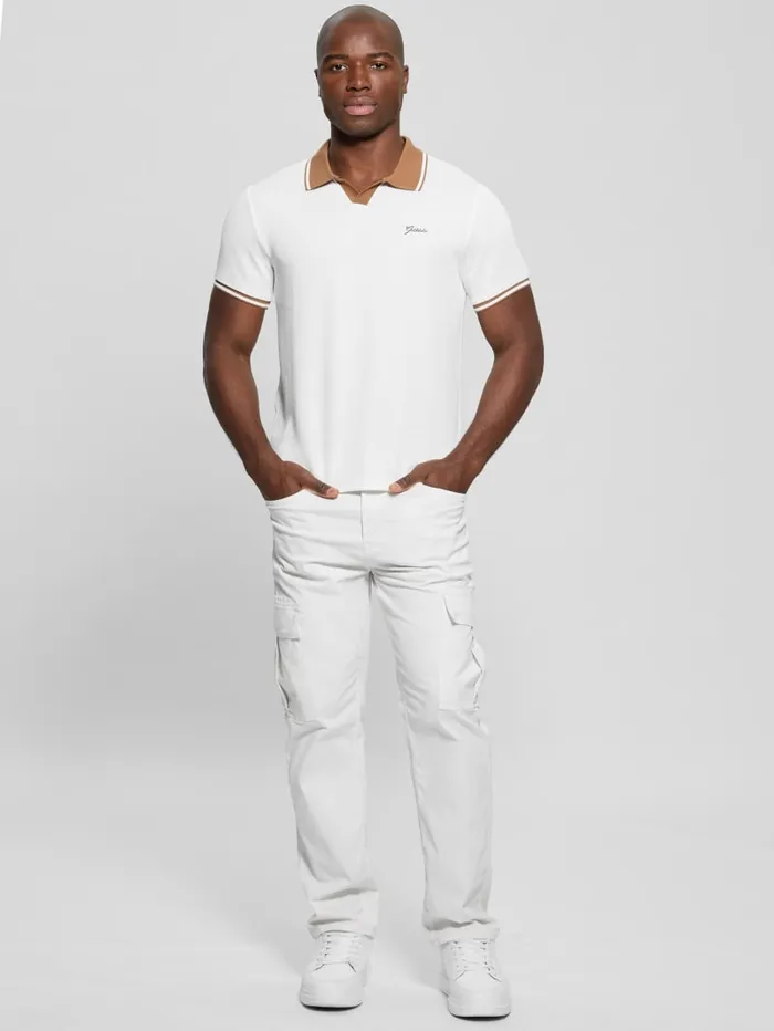GUESS Shirts Weston Knit Polo White 8211 Men