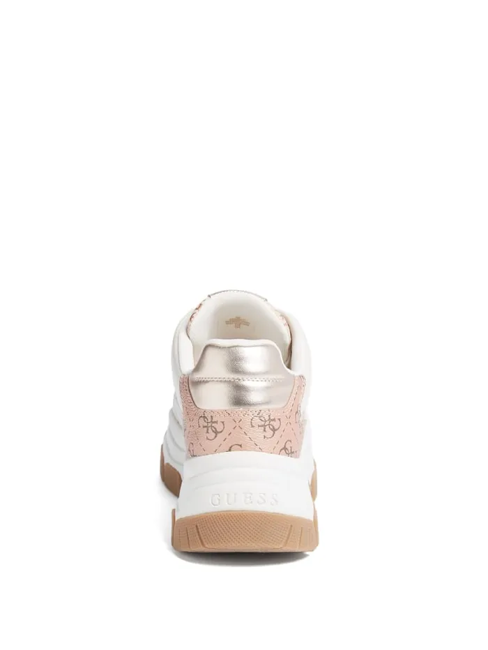 GUESS Shoes Berrett Metallic Quattro G Jogger Sneakers Neutral 8211 Women