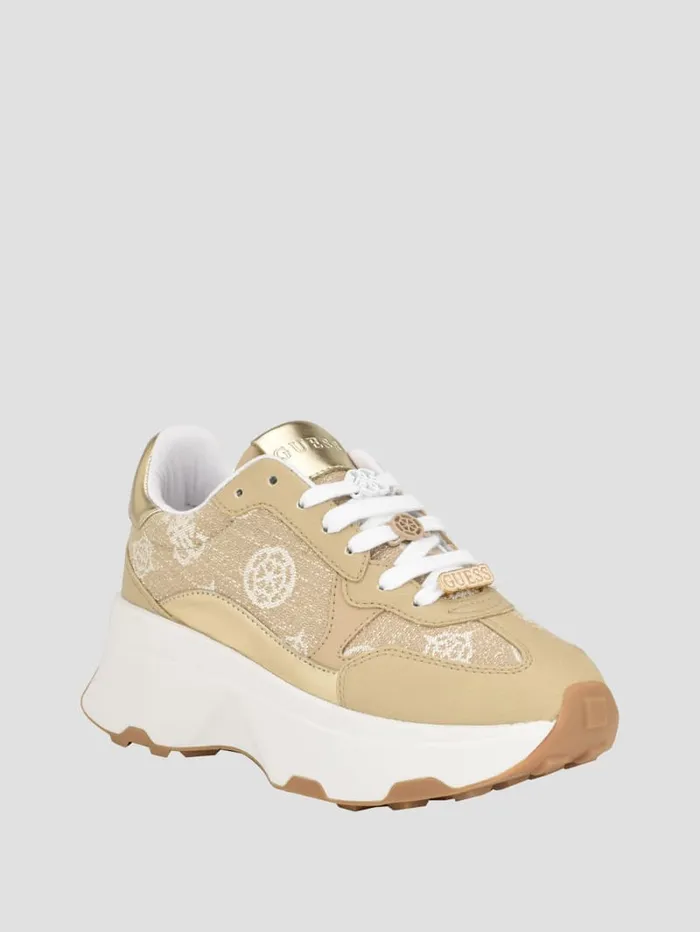 GUESS Shoes Calebb Peony Sneakers Bronze 8211 Women