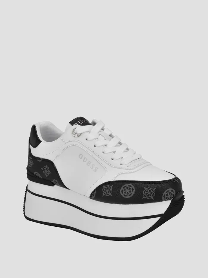 GUESS Shoes Camrio Platform Peony Jogger Sneakers Blackwhite 8211 Women