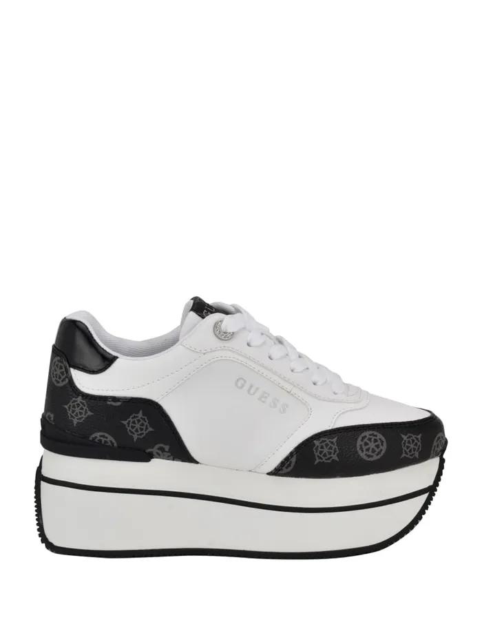 GUESS Shoes Camrio Platform Peony Jogger Sneakers Blackwhite 8211 Women