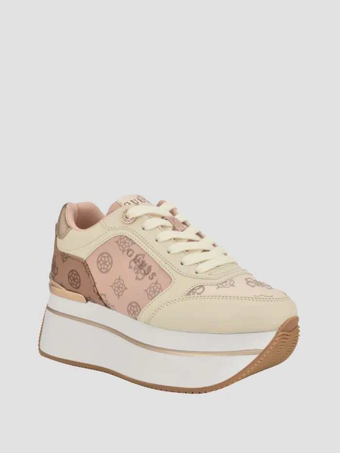 GUESS Shoes Camrio Platform Peony Jogger Sneakers Blackwhite 8211 Women