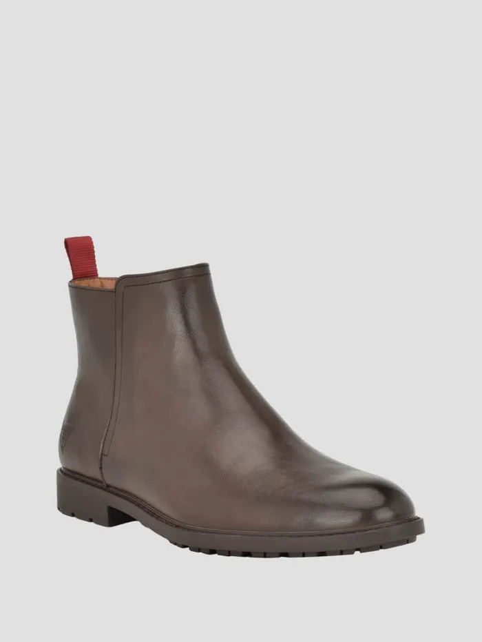GUESS Shoes Dawlin SideZip Chelsea Boots Brown 8211 Men