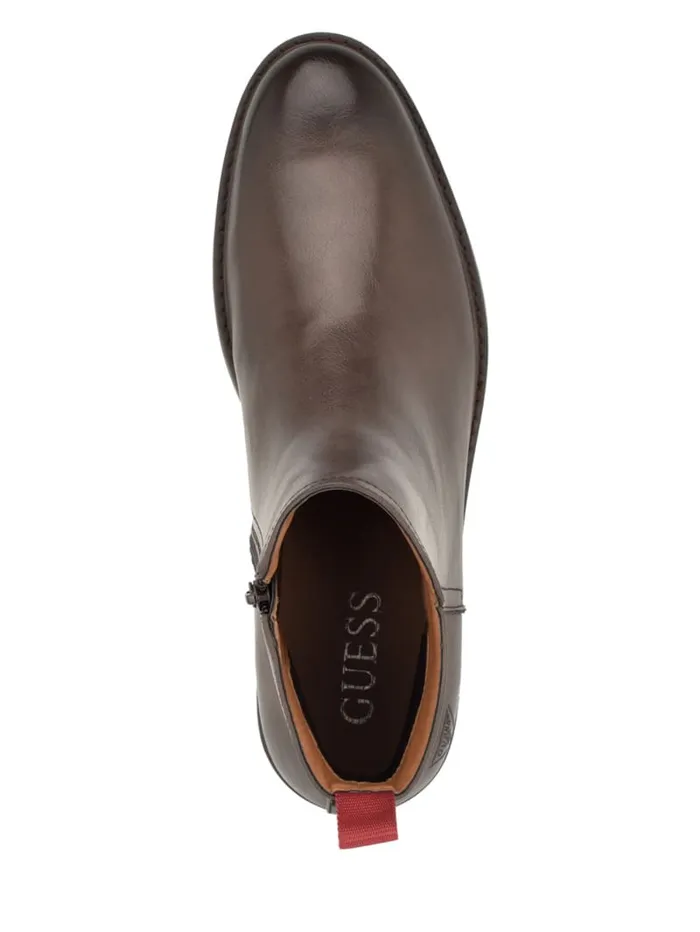 GUESS Shoes Dawlin SideZip Chelsea Boots Brown 8211 Men