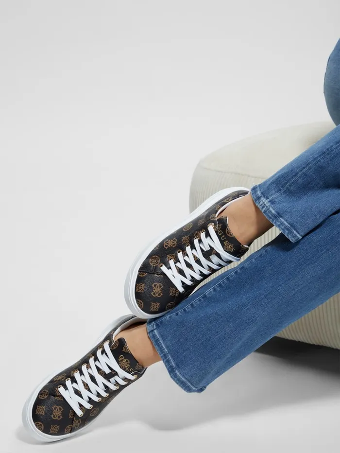 GUESS Shoes Denesa Peony LowTop Sneakers Brown 8211 Women