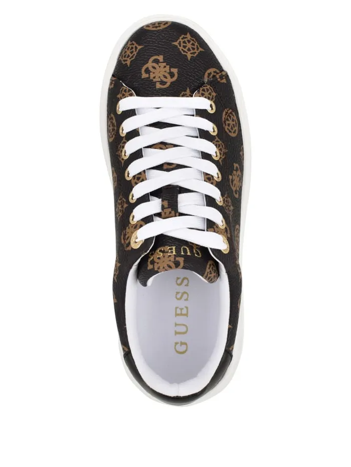GUESS Shoes Denesa Peony LowTop Sneakers Brown 8211 Women