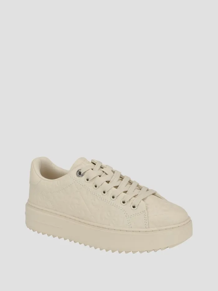 GUESS Shoes Denesa Peony LowTop Sneakers Brown 8211 Women