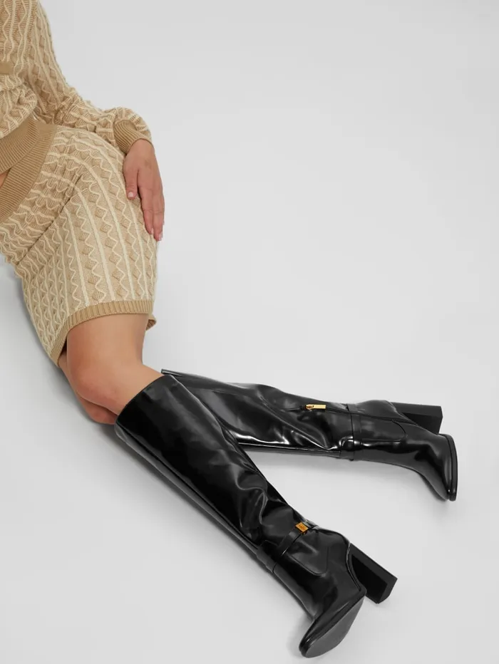 GUESS Shoes Lendy Pointed Boots Black 8211 Women