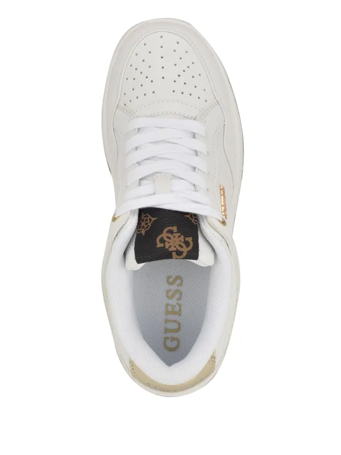 GUESS Shoes Rubinn FauxLeather Sneakers White 8211 Women