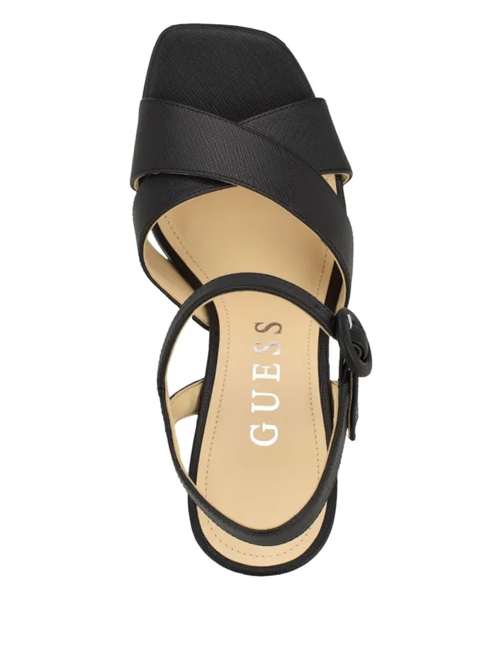 GUESS Shoes Vallenn Platform Block Heels Black 8211 Women