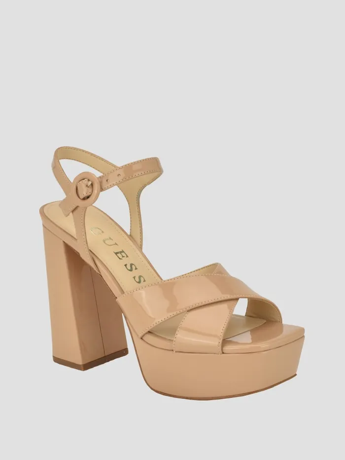 GUESS Shoes Vallenn Platform Block Heels Black 8211 Women