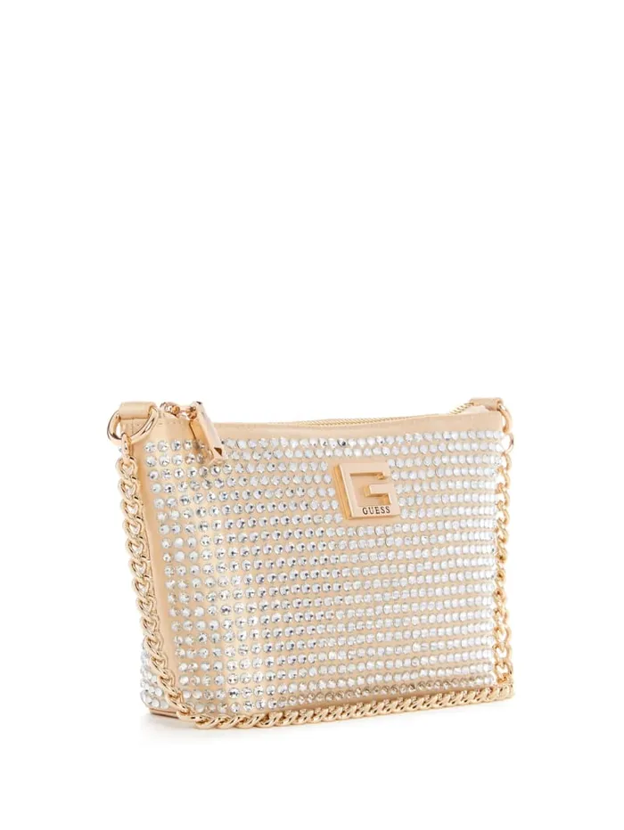 GUESS Shoulder Bags Gilded Glamour Mini TopZip Bucket Bag Gold 8211 Unisex