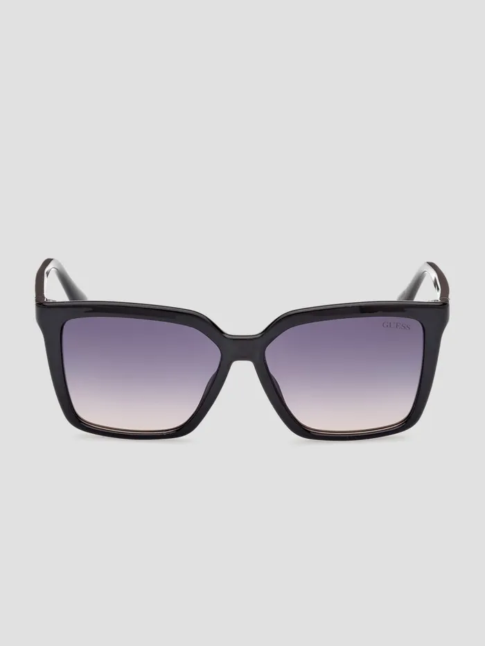 GUESS Sunglasses Madelyn Retro Square Sunglasses Black 8211 Women